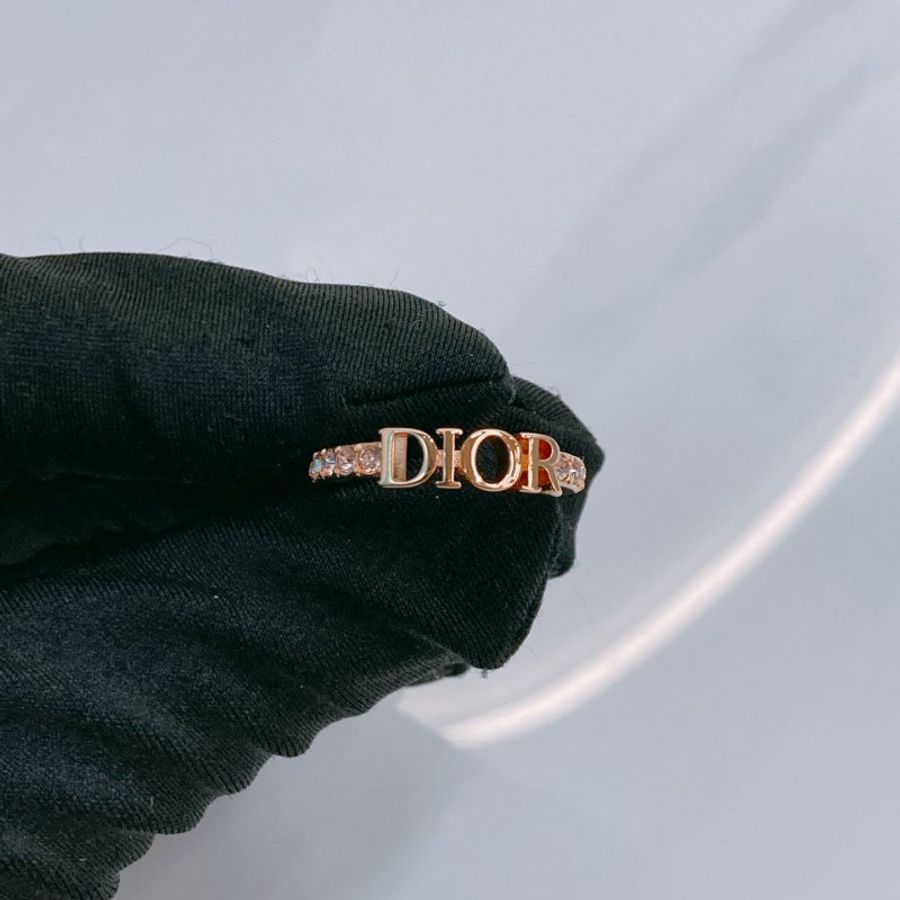 MS0777 Christian Dior 迪奧經典字連水晶戒指 Diorevolution Ring Size M / 54 Crystal x RGHW-6