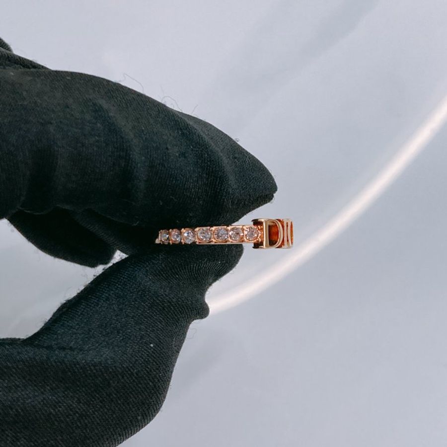 MS0777 Christian Dior 迪奧經典字連水晶戒指 Diorevolution Ring Size M / 54 Crystal x RGHW-7