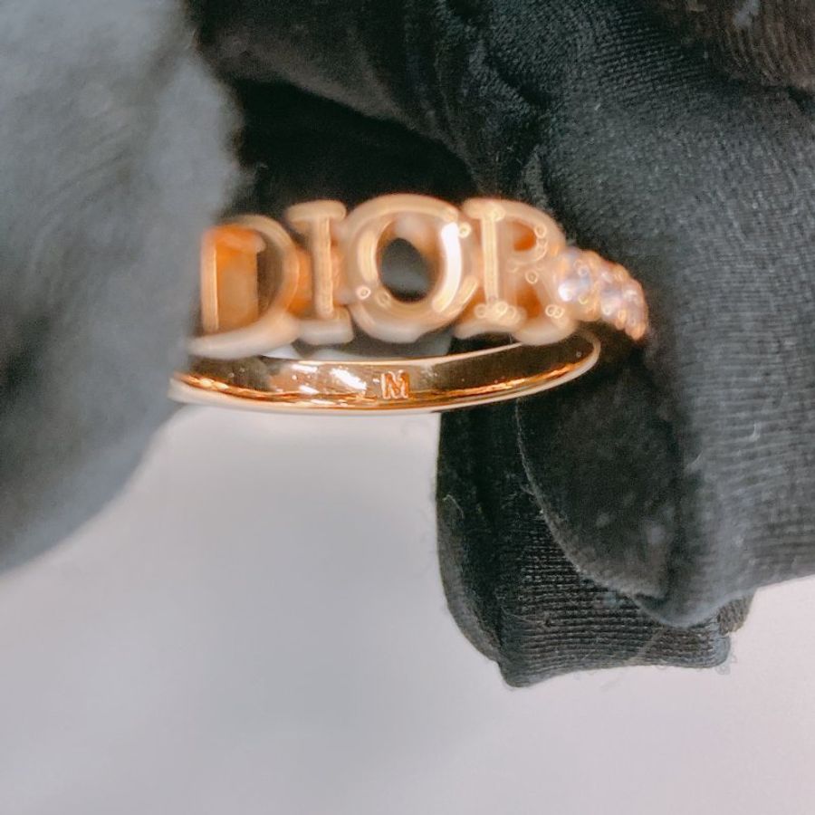 MS0777 Christian Dior 迪奧經典字連水晶戒指 Diorevolution Ring Size M / 54 Crystal x RGHW-10