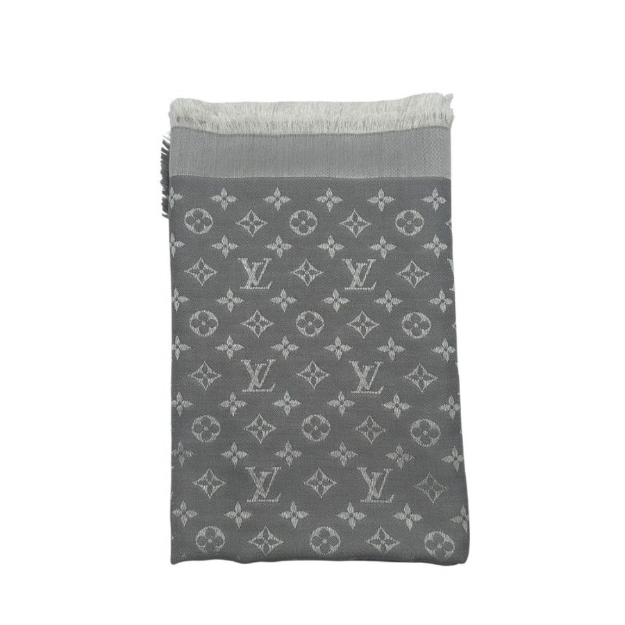 【美收精品】 Louis Vuitton 灰色披肩 C-695隔月月中將轉賣至日本 上架期限30天】-1
