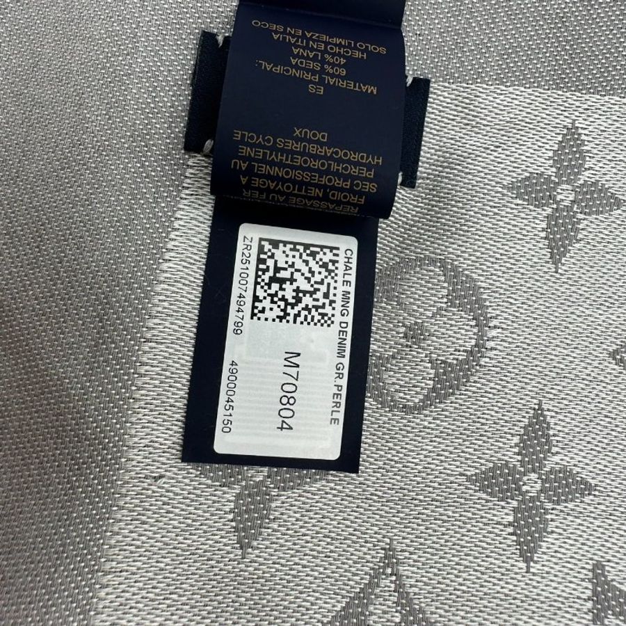 【美收精品】 Louis Vuitton 灰色披肩 C-695隔月月中將轉賣至日本 上架期限30天】-3