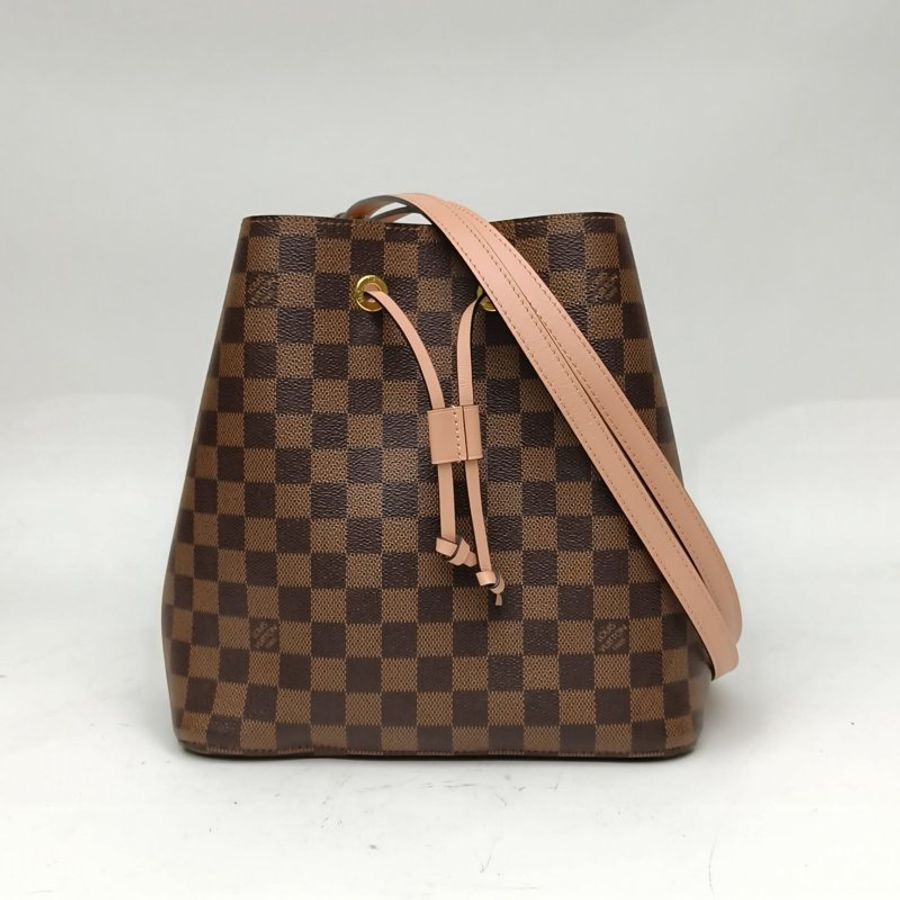 LOUIS VUITTON NÉONOÉ水桶包中號粉色內裏棕色棋格PVC金扣肩背包-0