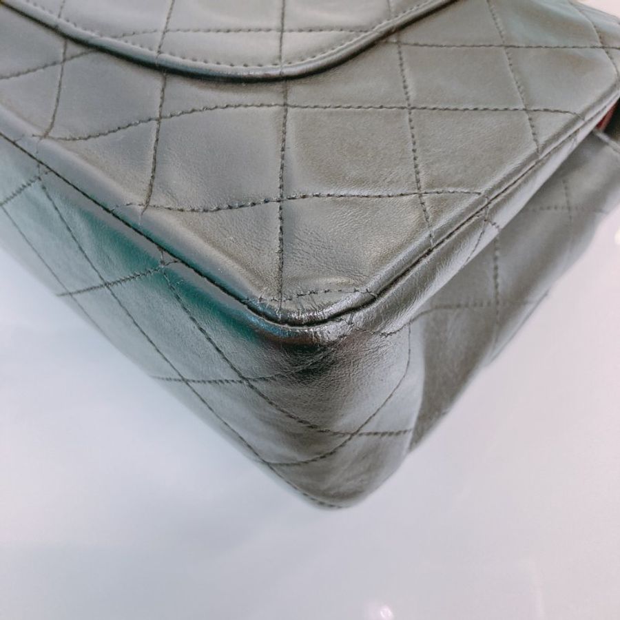 MS0774 Chanel 香奈兒復古雙翻蓋式鍊帶包包 Vintage Classic Double Flap Medium Lambskin Black x GHW-25