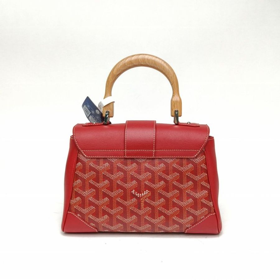 GOYARD SAIGON西貢Mini紅色牛皮革/PVC肩背包-2