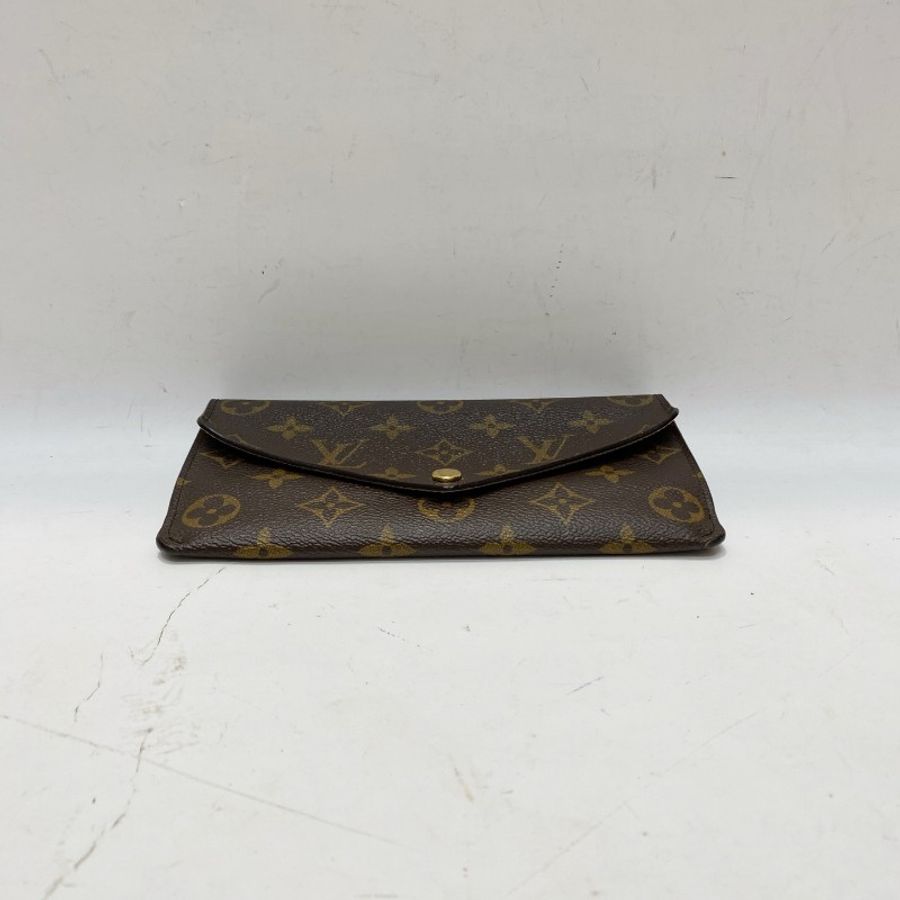 LV路易威登Josephine棕色拼粉内金属老花金豆豆钱包19*1.5*11-4