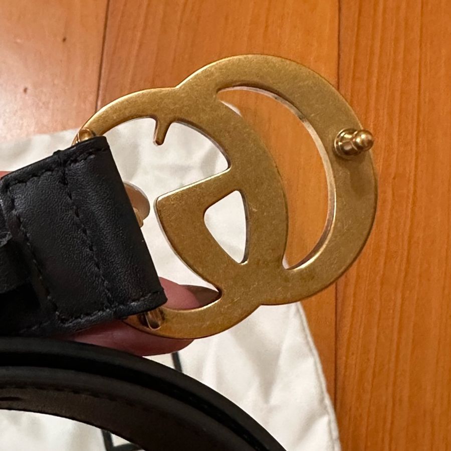 Gucci 雙g皮帶-1