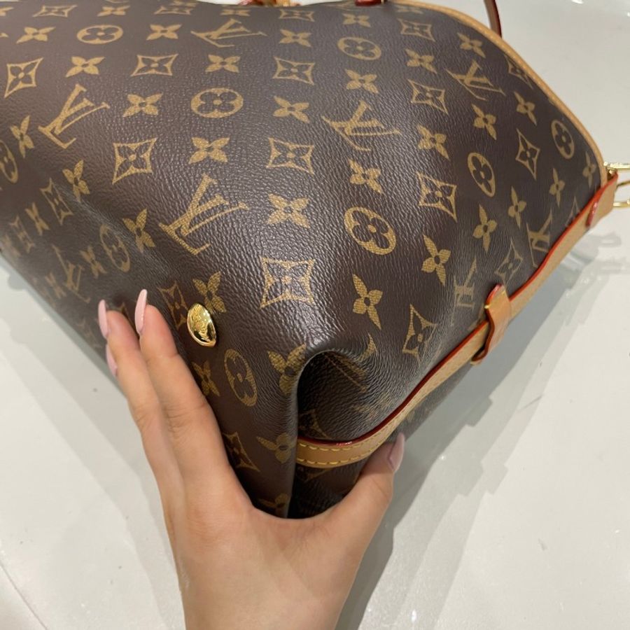 芯片款LV路易威登Carryall老花小号子母包斜挎包29*24*12-23