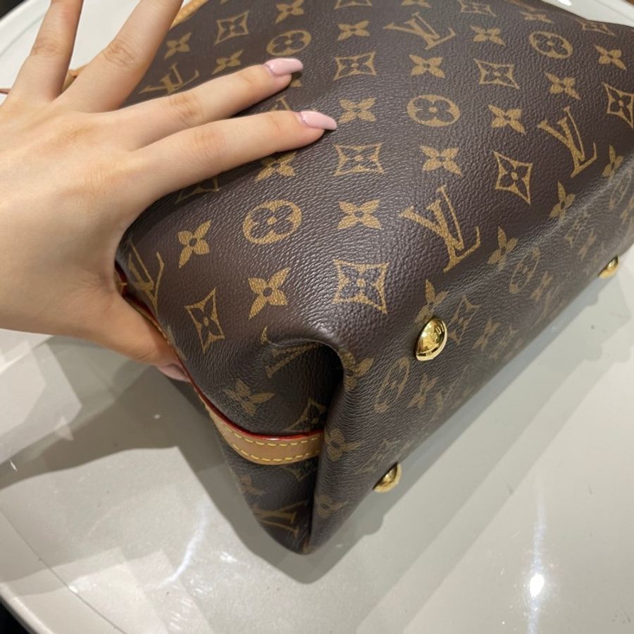 芯片款LV路易威登Carryall老花小号子母包斜挎包29*24*12-25