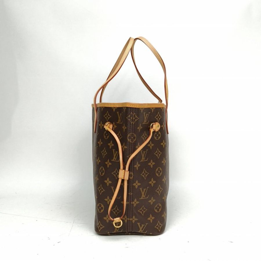 LOUIS VUITTON Neverfull中號玫紅內裏老花PVC金扣肩背包-1