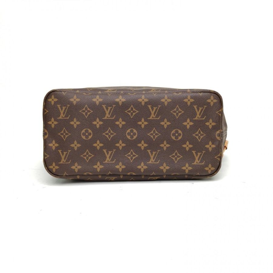 LOUIS VUITTON Neverfull中號玫紅內裏老花PVC金扣肩背包-4