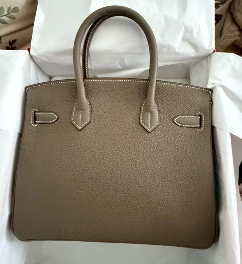🎀 全新Hermes 愛馬仕 BIRKIN 30 🤎大象灰 金扣 togo皮-1