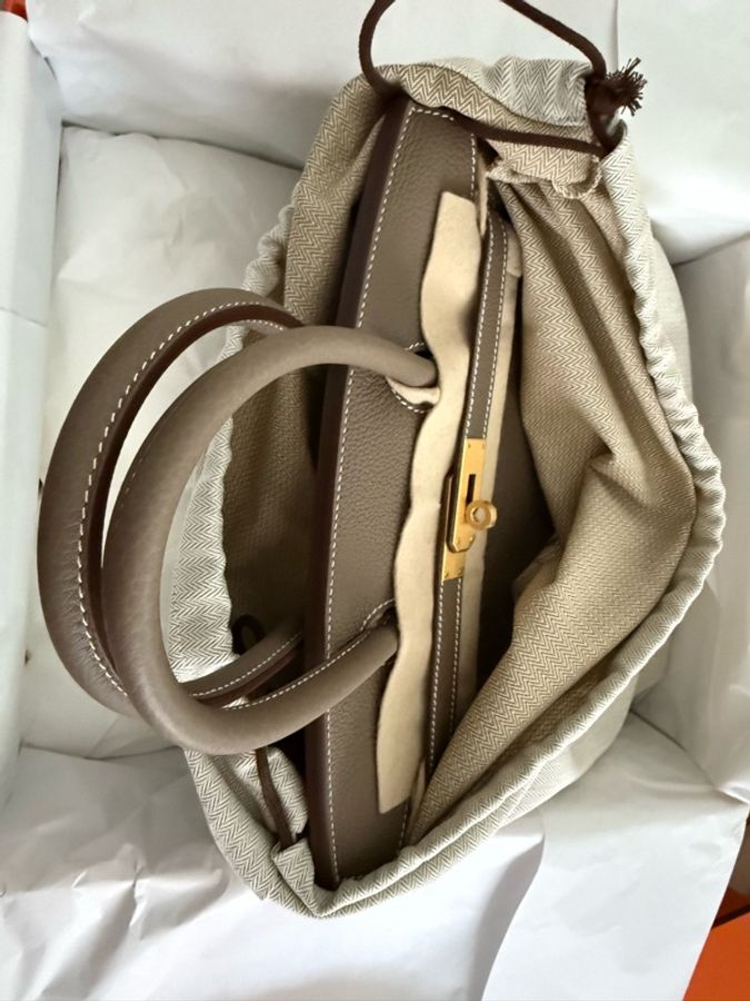 🎀 全新Hermes 愛馬仕 BIRKIN 30 🤎大象灰 金扣 togo皮-2
