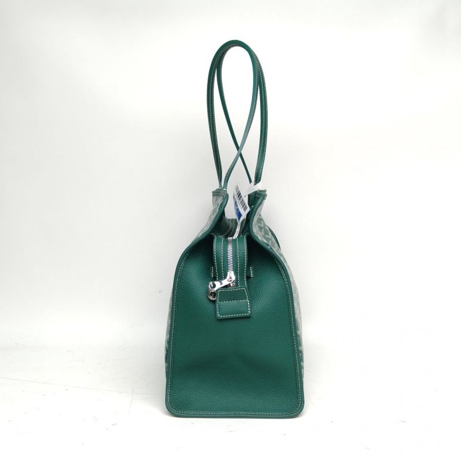GOYARD HARDYHARDY小號滿印托特包綠色銀扣老花肩背包-3