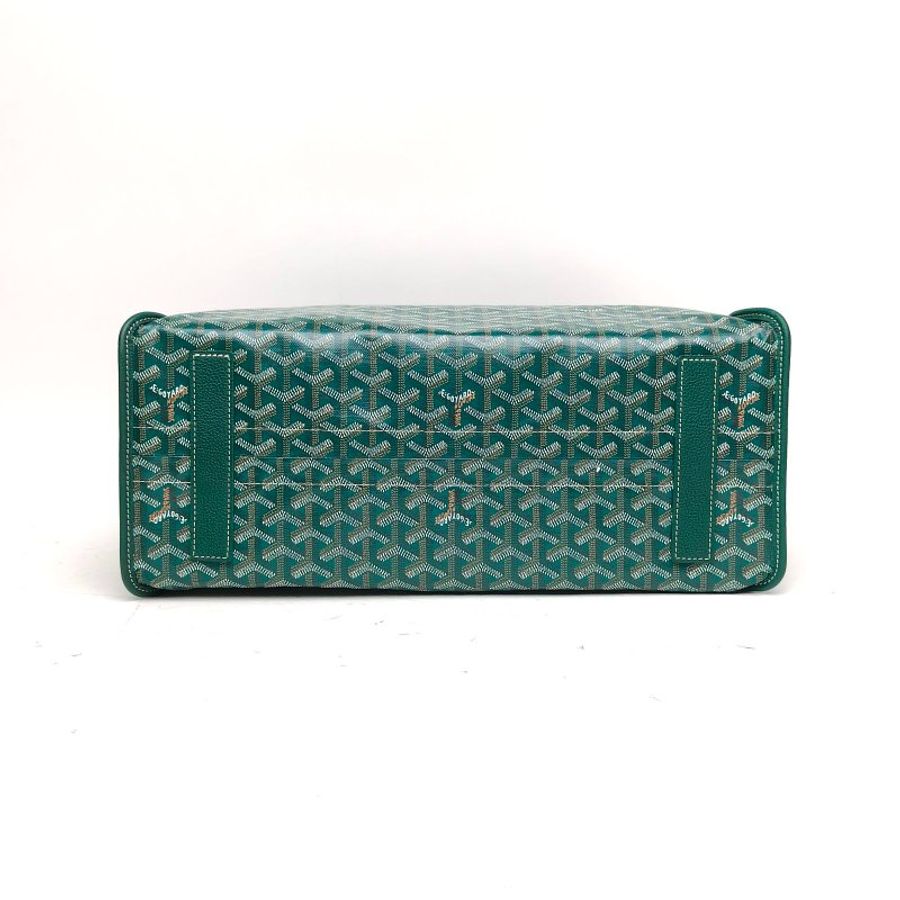 GOYARD HARDYHARDY小號滿印托特包綠色銀扣老花肩背包-4