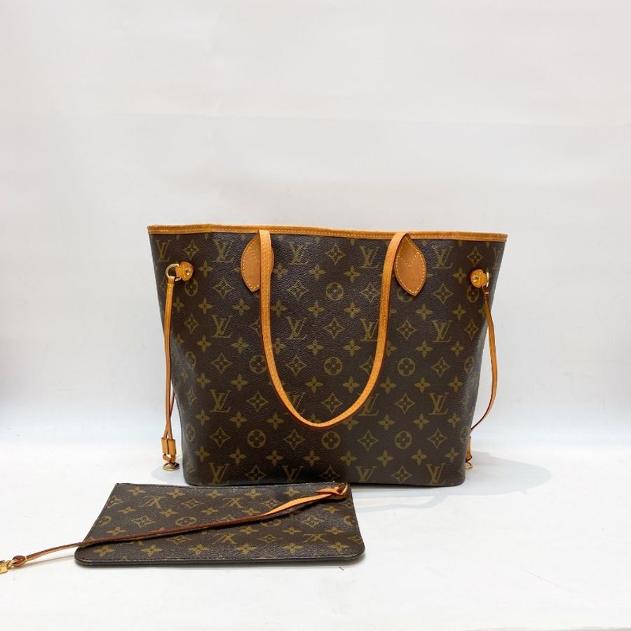 LV路易威登Neverfull老花中号米色内里托特包购物袋31*28*14-6