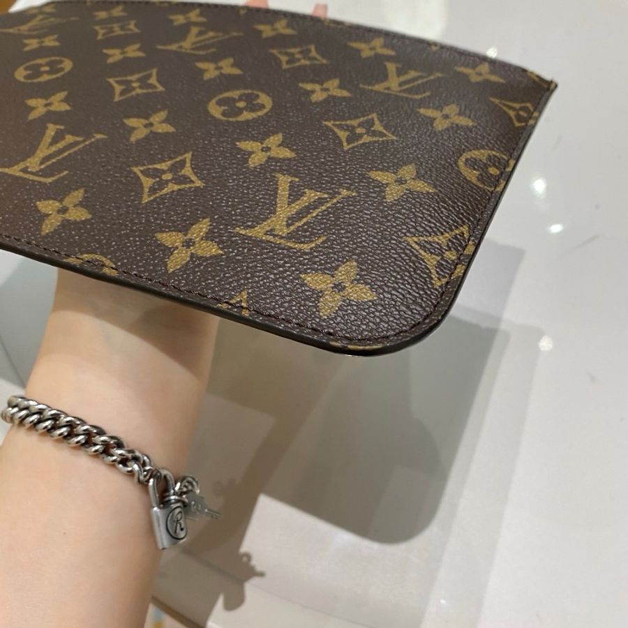 LV路易威登Neverfull老花中号米色内里托特包购物袋31*28*14-15