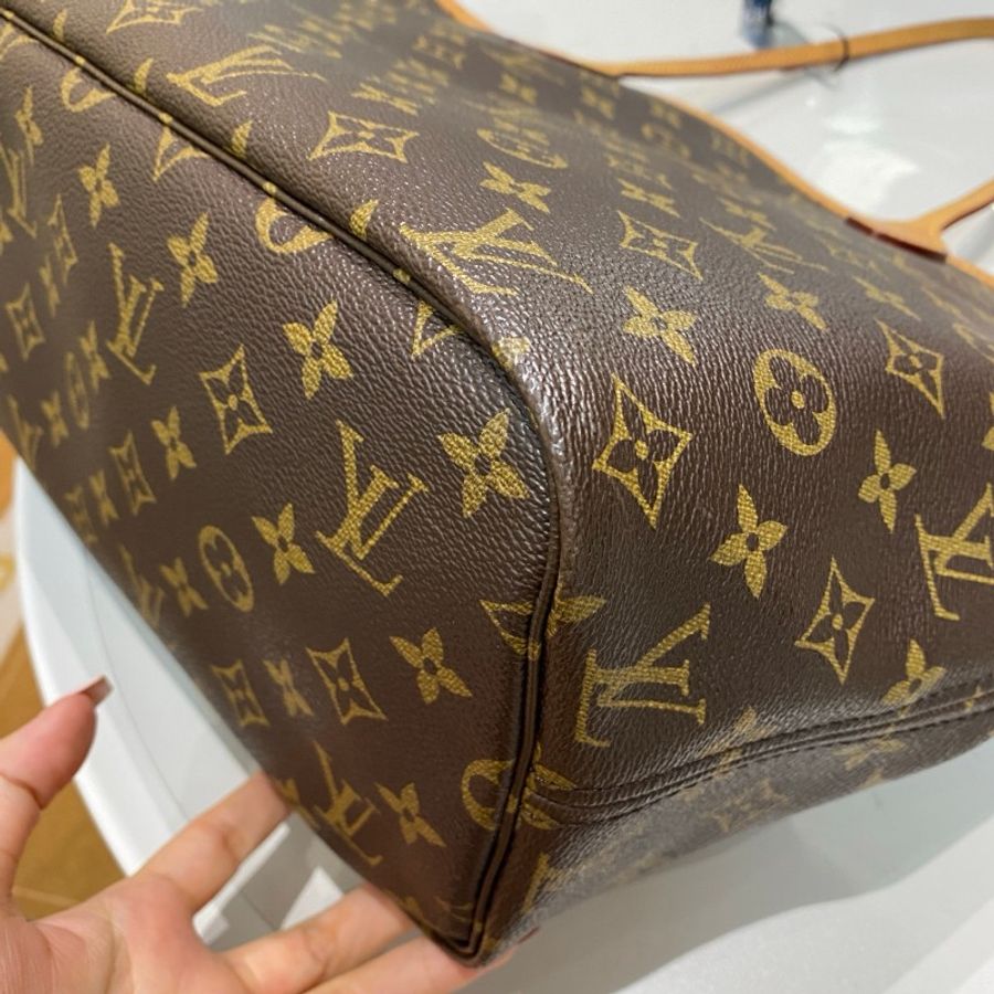 LV路易威登Neverfull老花中号米色内里托特包购物袋31*28*14-24