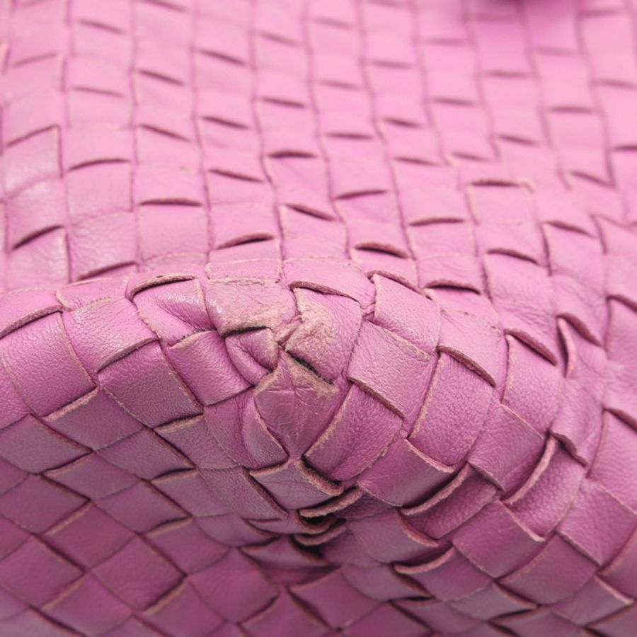 BOTTEGA VENETA Intrecciato 紫色皮革手提單肩包(二手,女款)-8