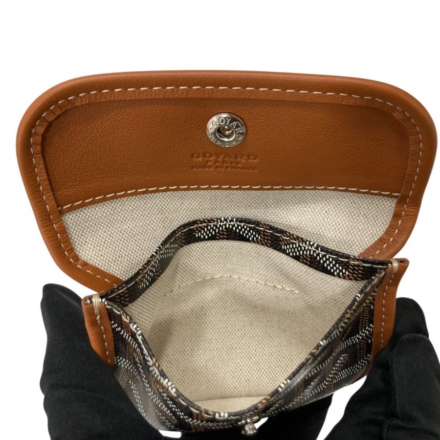 GOYARD 高雅德 ANJOU MINI 翻轉雙面 購物包 老花/棕色 銀釦-13