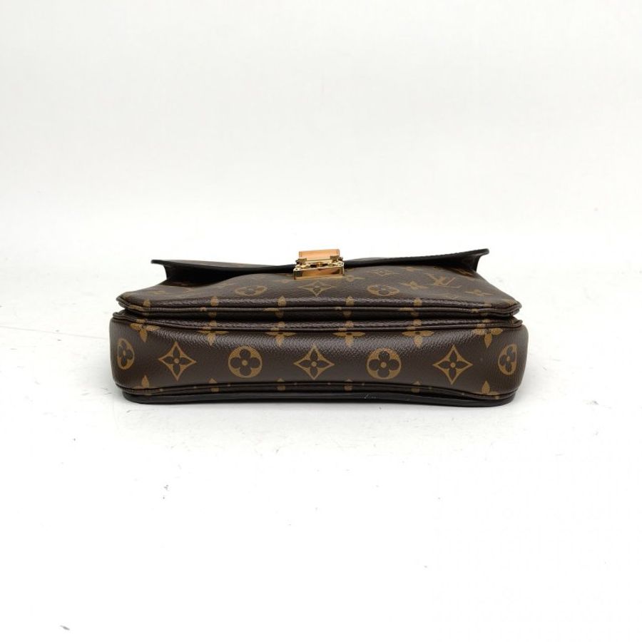 LOUIS VUITTON MetisPochette郵差包老花PVC金扣肩背包-4