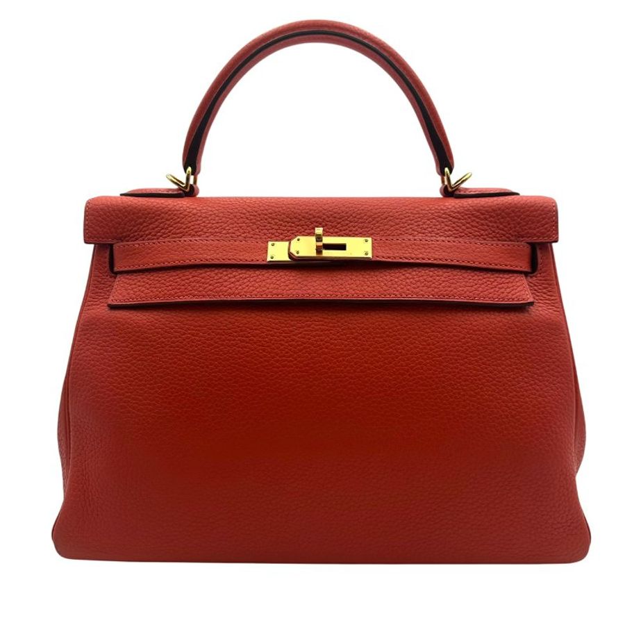 【美收精品】HERMES 牡丹紅Kelly32 C-700【隔月月中將轉賣至日本 上架期限30天】-1