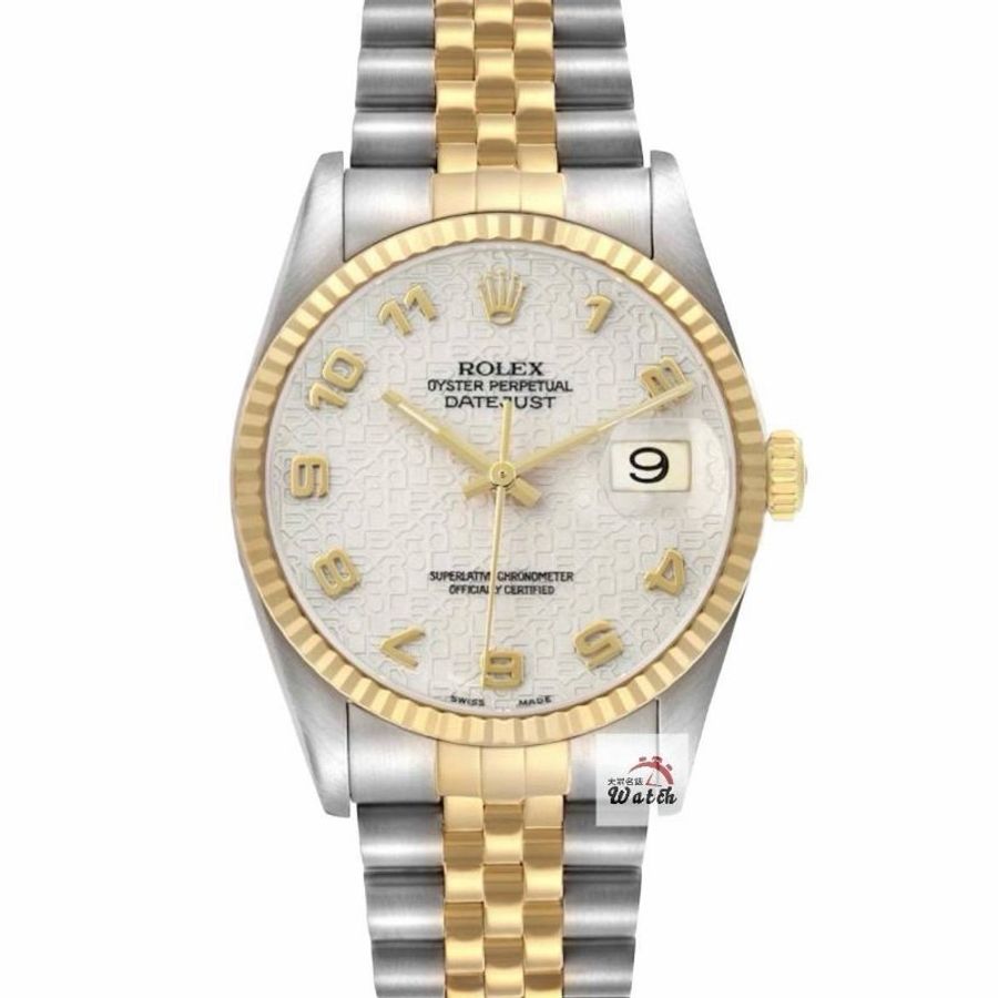 【大眾名錶】ROLEX勞力士 16233 Datejust 蠔式日誌 半金款 米白色紀念面 阿拉伯數字 大眾名錶G350-0