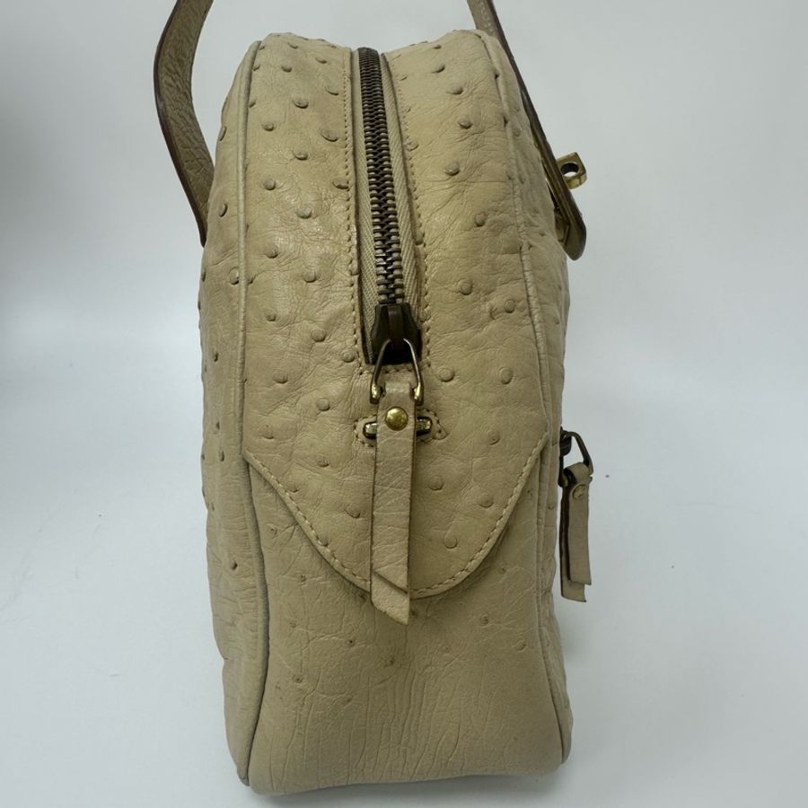 【赫蒂國際精品】 Gucci 鴕鳥皮半圓形手提肩背包 vintage 二手 中古-7