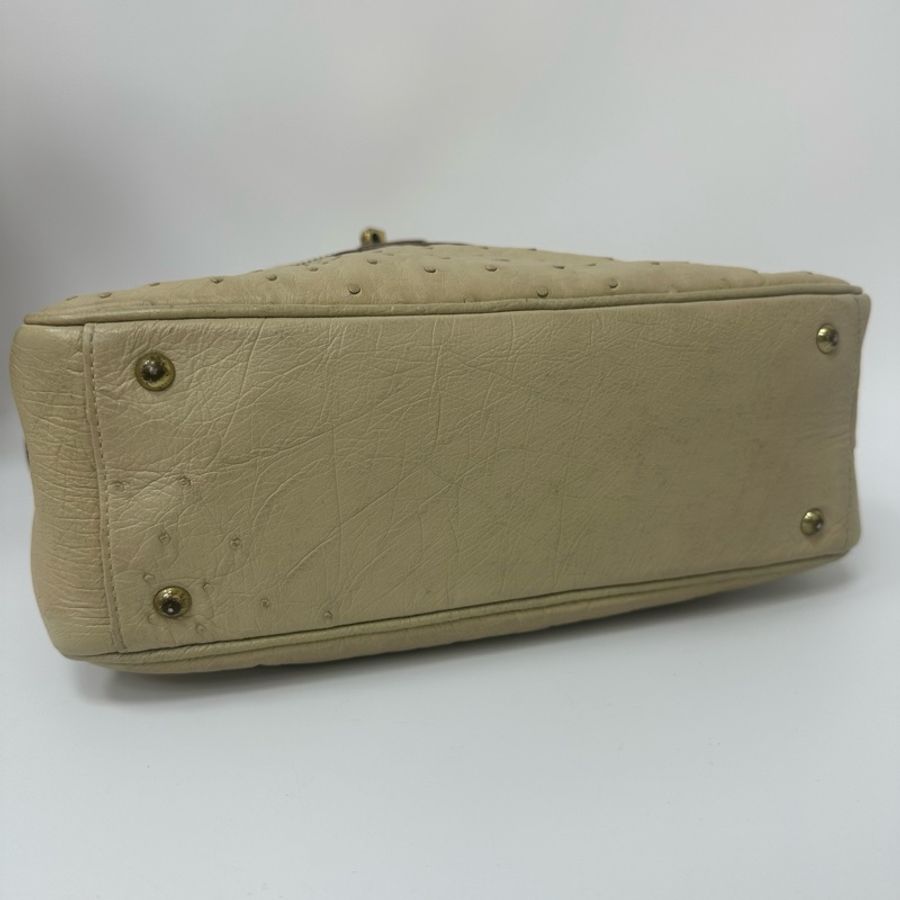 【赫蒂國際精品】 Gucci 鴕鳥皮半圓形手提肩背包 vintage 二手 中古-9