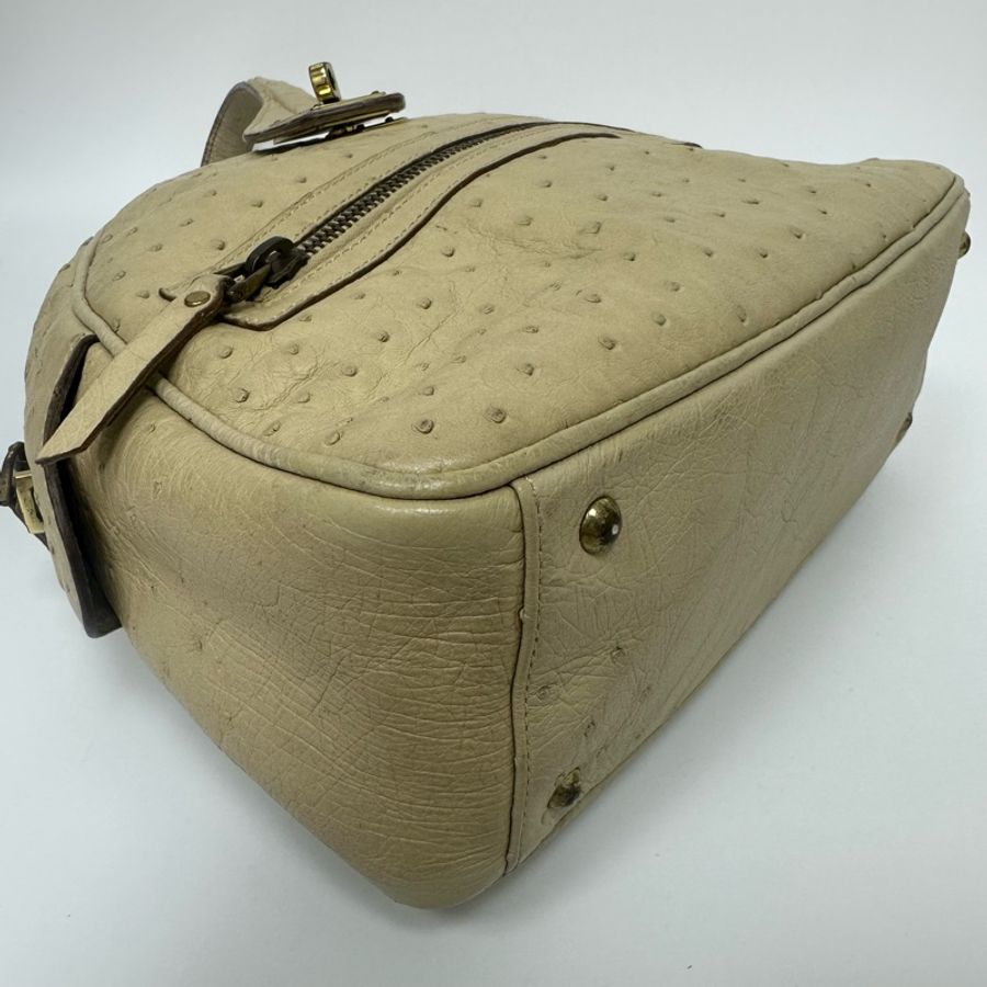 【赫蒂國際精品】 Gucci 鴕鳥皮半圓形手提肩背包 vintage 二手 中古-10