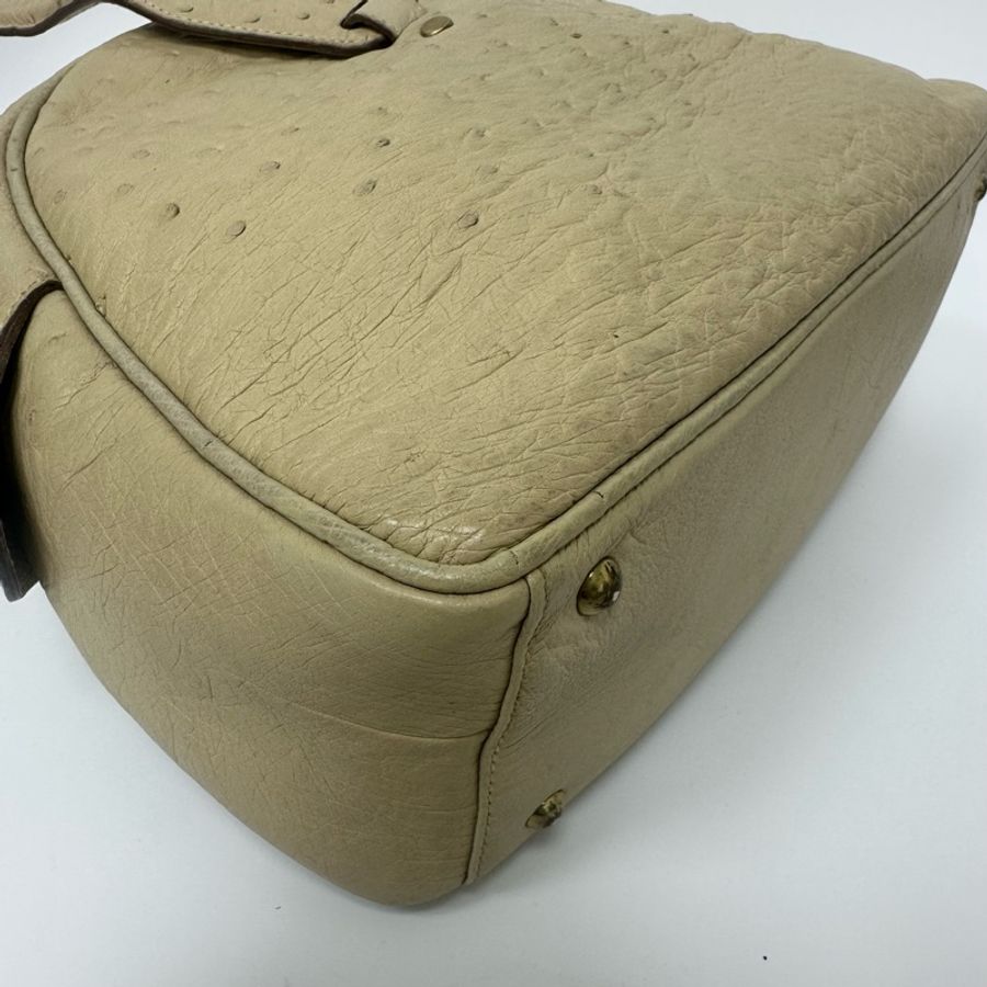 【赫蒂國際精品】 Gucci 鴕鳥皮半圓形手提肩背包 vintage 二手 中古-12