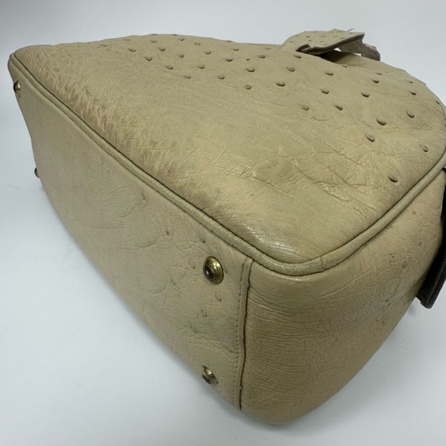 【赫蒂國際精品】 Gucci 鴕鳥皮半圓形手提肩背包 vintage 二手 中古-13