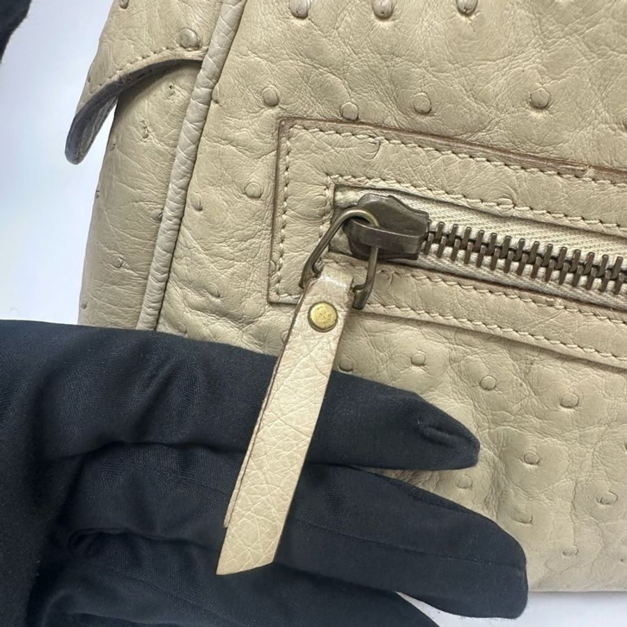 【赫蒂國際精品】 Gucci 鴕鳥皮半圓形手提肩背包 vintage 二手 中古-15