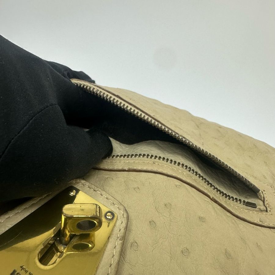 【赫蒂國際精品】 Gucci 鴕鳥皮半圓形手提肩背包 vintage 二手 中古-19