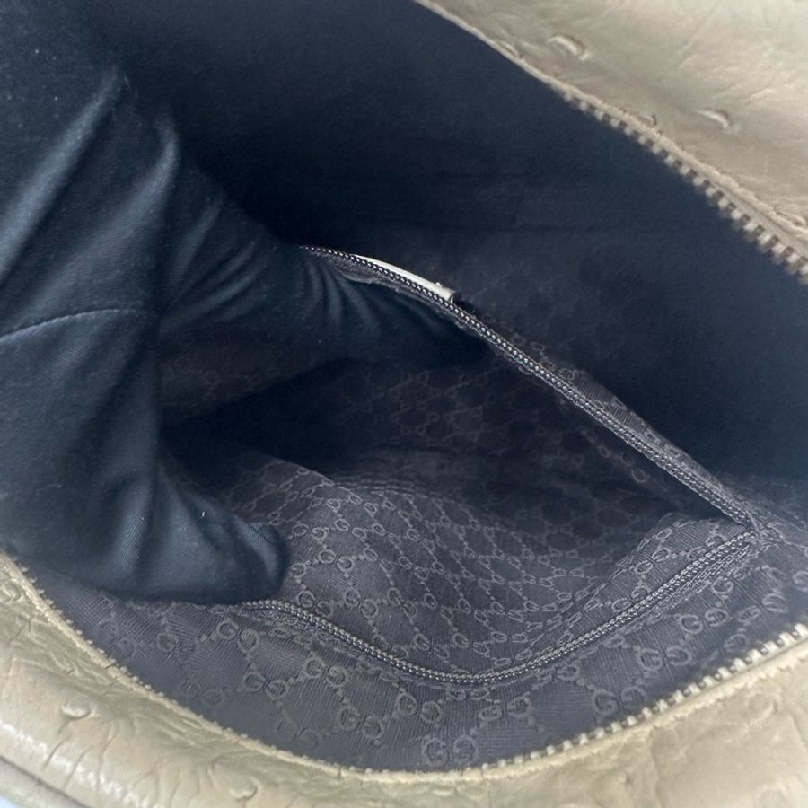 【赫蒂國際精品】 Gucci 鴕鳥皮半圓形手提肩背包 vintage 二手 中古-28