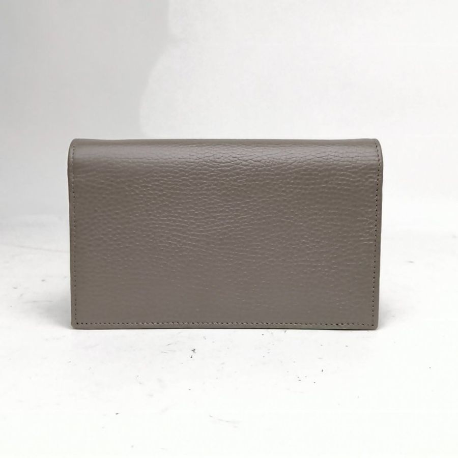 GUCCI InterlockWoc灰色牛皮革淺金扣肩背包-2