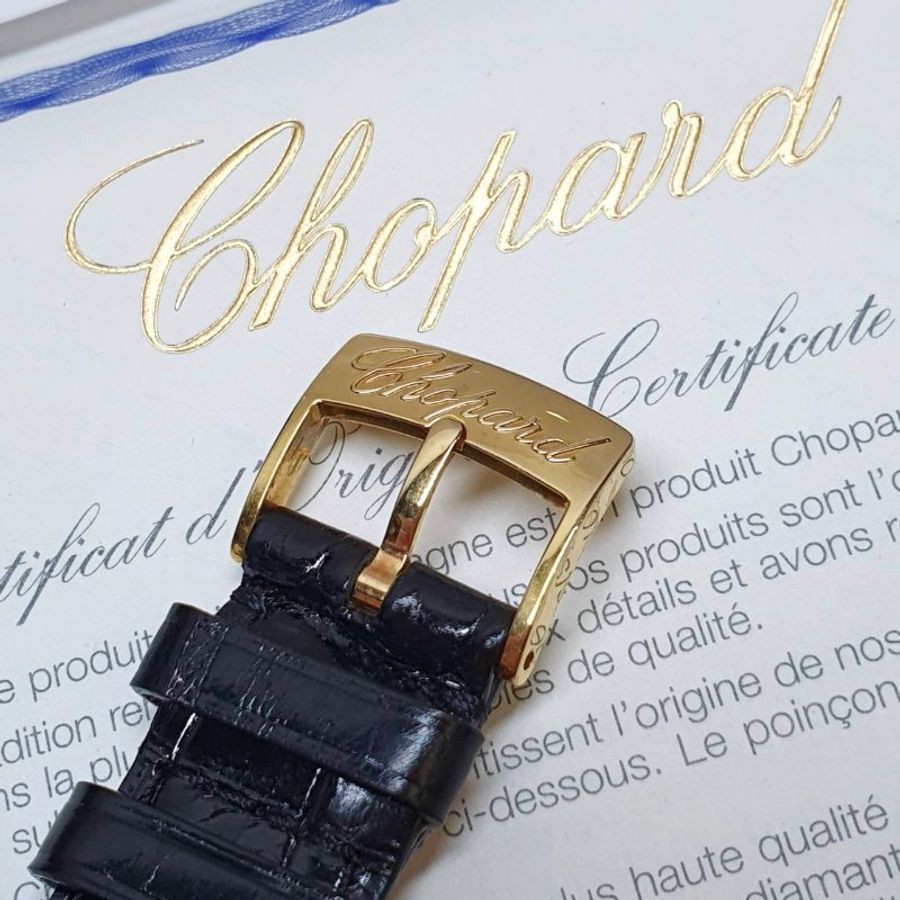 【大眾名錶】CHOPARD 蕭邦163154-5011 Classic系列 18K金 白色數字面 原廠鑽圈鑽腳 大眾名錶B1453-8