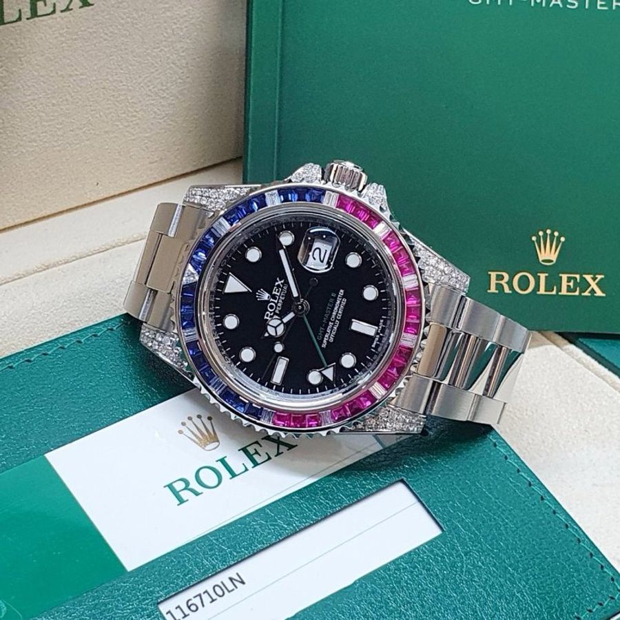 【大眾名錶】ROLEX勞力士 116710LN 改 116759SARU 2017/01 感受百萬級別 後改寶石鑽圈/鑽腳 大眾名錶G351-1