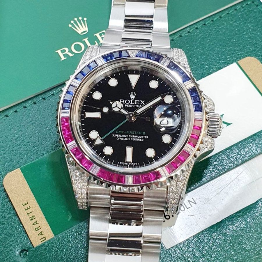 【大眾名錶】ROLEX勞力士 116710LN 改 116759SARU 2017/01 感受百萬級別 後改寶石鑽圈/鑽腳 大眾名錶G351-5