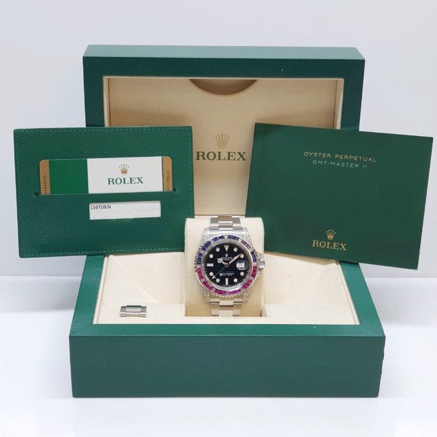 【大眾名錶】ROLEX勞力士 116710LN 改 116759SARU 2017/01 感受百萬級別 後改寶石鑽圈/鑽腳 大眾名錶G351-9