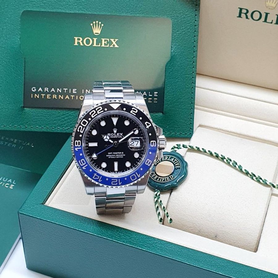 【大眾名錶】ROLEX勞力士126710BLNR 2025/07全配件 GMT兩地時區 蝙蝠俠 黑藍圈 已貼膜 錶徑40mm 大眾名錶G352-3