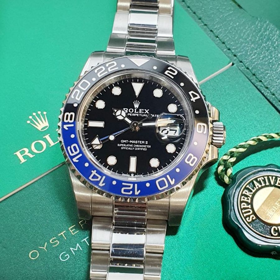 【大眾名錶】ROLEX勞力士126710BLNR 2025/07全配件 GMT兩地時區 蝙蝠俠 黑藍圈 已貼膜 錶徑40mm 大眾名錶G352-5