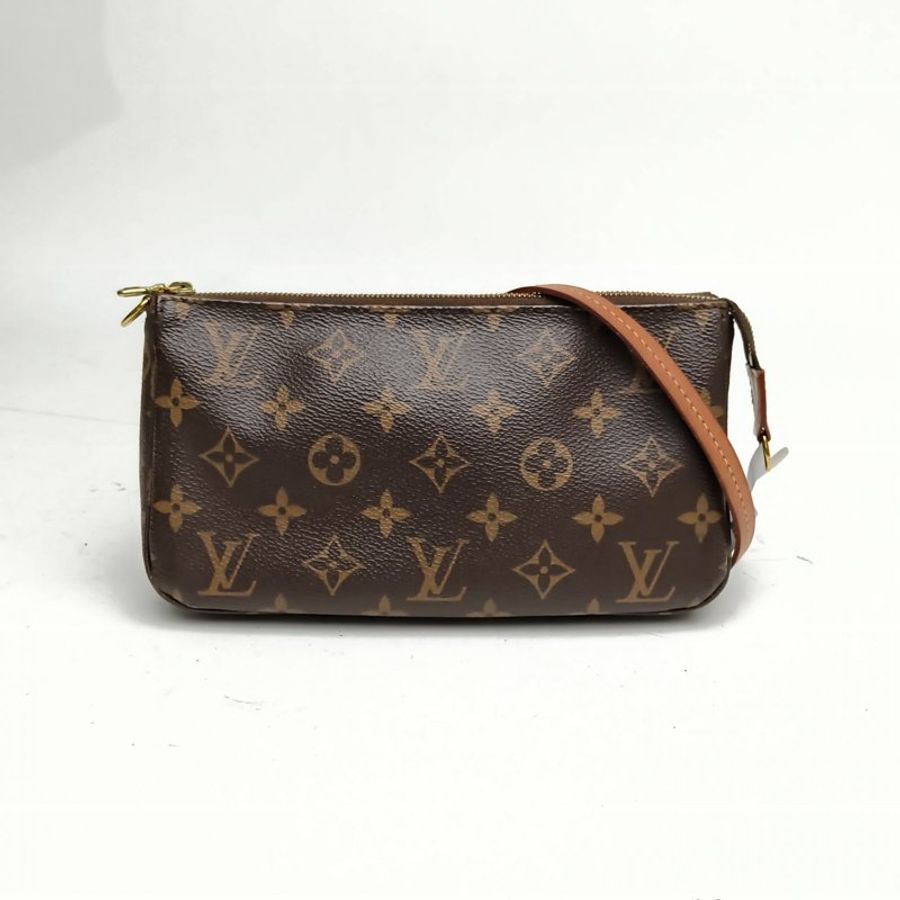 LOUIS VUITTON Pochette大麻將包老花PVC金扣肩背包-0