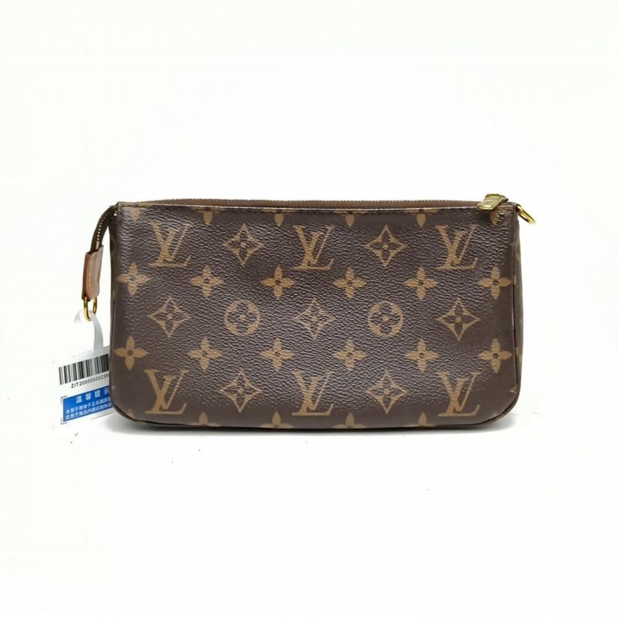 LOUIS VUITTON Pochette大麻將包老花PVC金扣肩背包-2