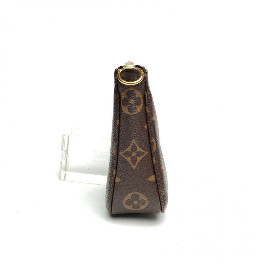 LOUIS VUITTON Pochette大麻將包老花PVC金扣肩背包-3