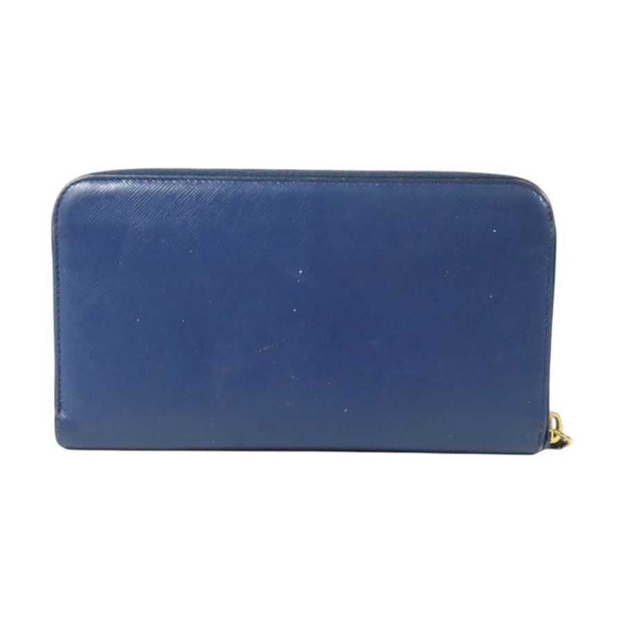 PRADA Saffiano皮革Zipper Long Wallet金扣長錢包-1