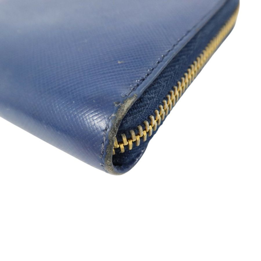 PRADA Saffiano皮革Zipper Long Wallet金扣長錢包-9
