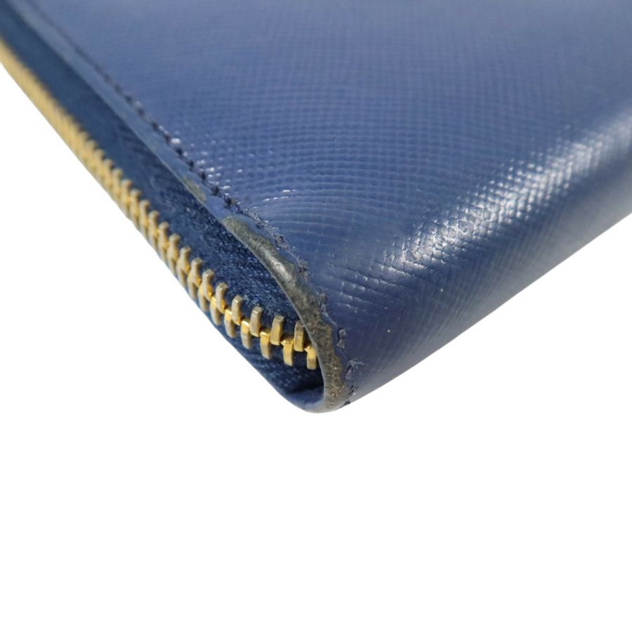 PRADA Saffiano皮革Zipper Long Wallet金扣長錢包-10
