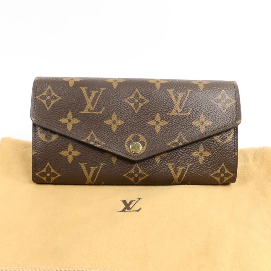 LOUIS VUITTON Monogram Portefeuille Sara金扣長錢包-4