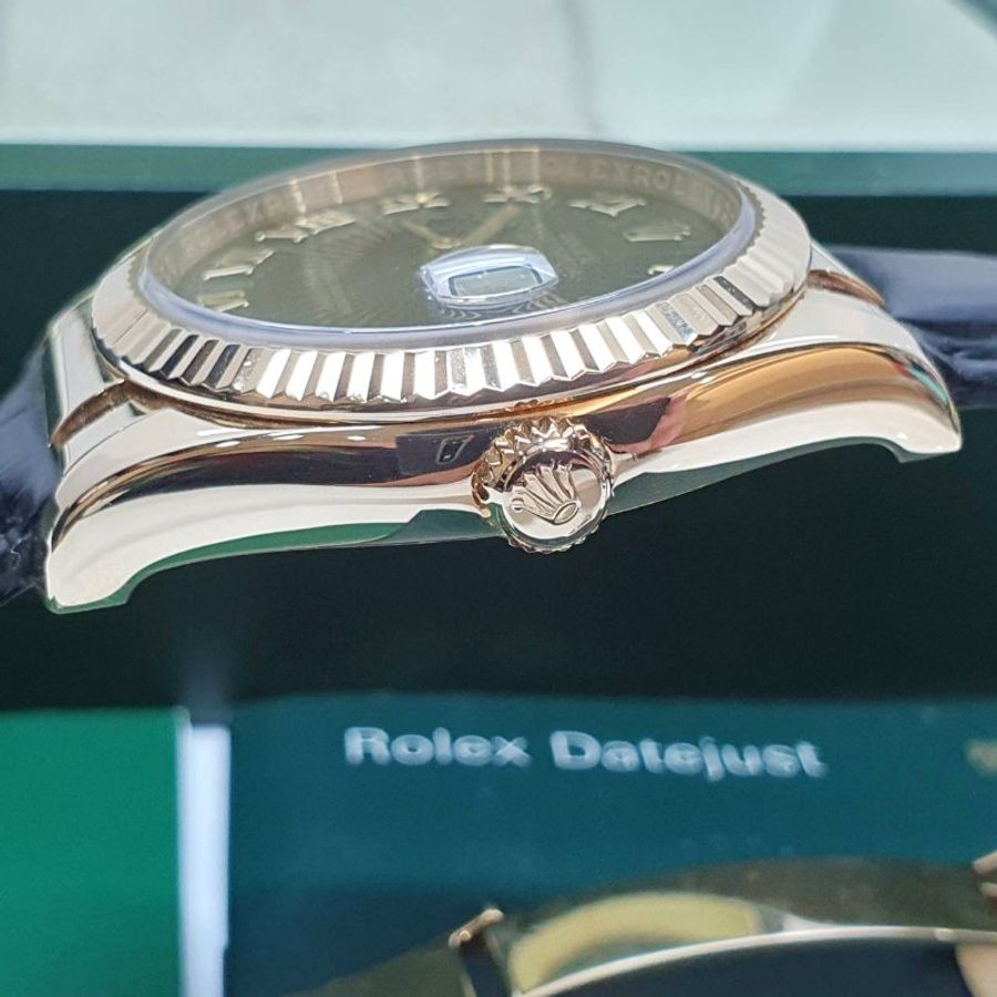 【大眾名錶】ROLEX勞力士116138 Datejust 蠔式18K 市場稀少 黑色太陽紋羅馬面盤 原廠錶扣 錶徑36mm 自動上鍊 大眾名錶B1454-6