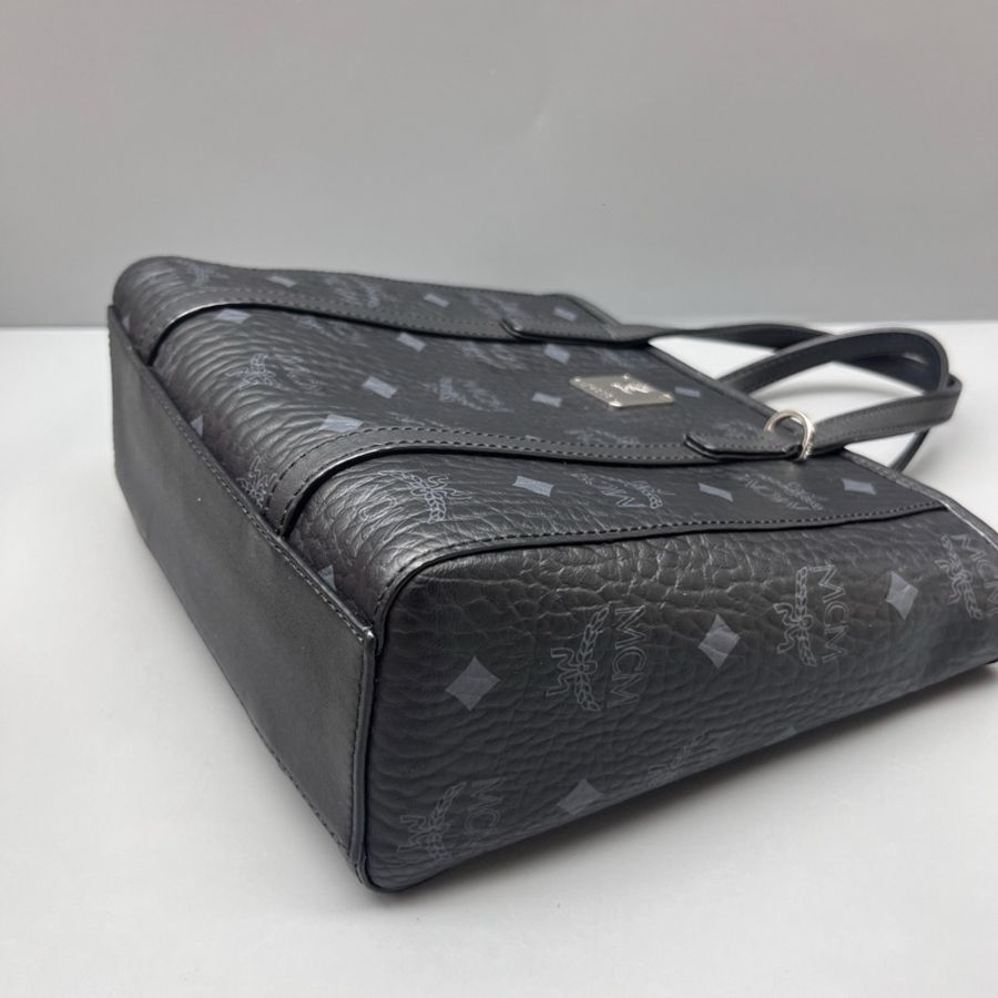 MCM 97新 黑色印花菜籃子-4